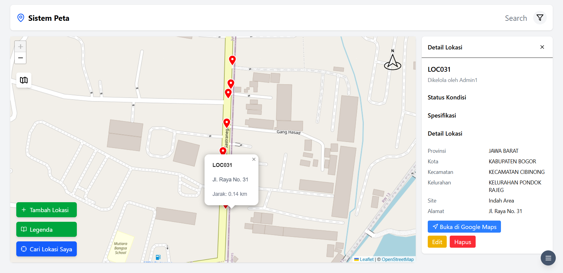 Test Location Map Client